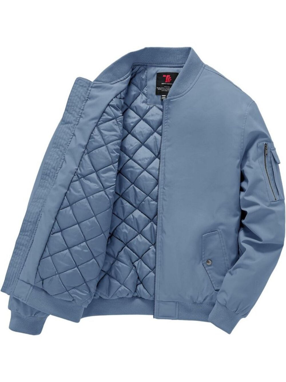 Men's Casual Bomber Jacket - Warm Windbreaker for Fall & Winter, Padded Coat